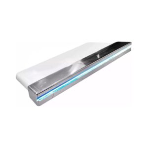 Cascata Para Piscina 40cm De Embutir Bico Inox Com Led Rgb