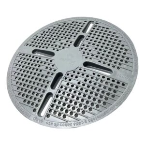 Tampa Espelho D'gua 50mm Brustec Em Abs Cinza 20x20 Piscina - 12.0050