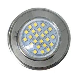 Refletor Piscina Power Led 5W 10m² Branco Inox Brustec